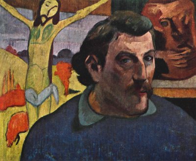 Autorretrato con el Cristo Amarillo, 1889 de Paul Gauguin