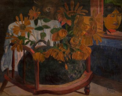 Girasoles en una silla de Paul Gauguin