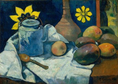 Naturaleza muerta con tetera y frutas, 1896 de Paul Gauguin