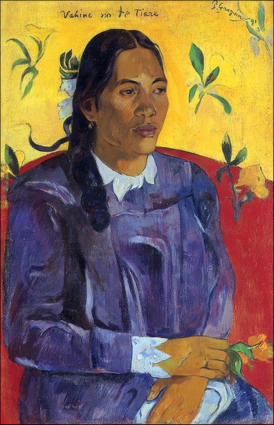 Tahiti: Vahine No Te Tiare (Mujer con una flor) de Paul Gauguin