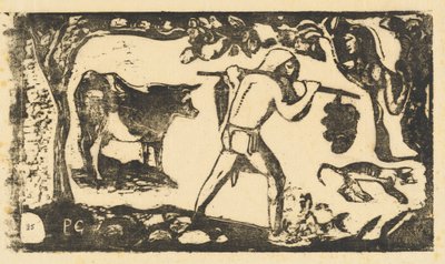 Tahitiano Llevando Plátanos de Paul Gauguin