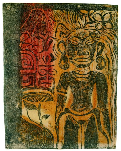Ídolo tahitiano, 1894-1895 de Paul Gauguin