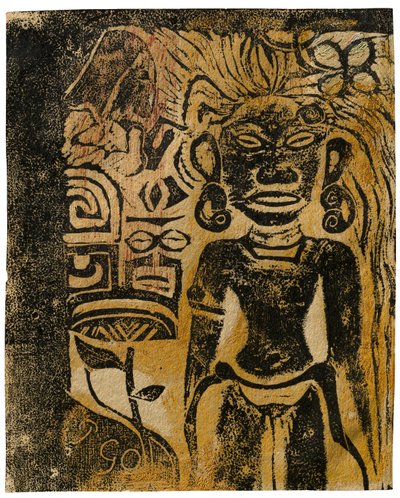 Ídolo tahitiano, La Diosa Hina, 1894-95 de Paul Gauguin