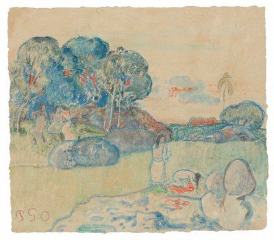 Paisaje Tahitiano de Paul Gauguin