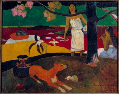 Escena tahitiana de Paul Gauguin