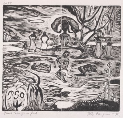 Serie tahitiana: Ofrendas a un dios de Paul Gauguin