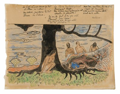 Tahitianos pescando de Paul Gauguin