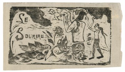 Tahitianos, flores y hojas, tocado para Le sourire de Paul Gauguin