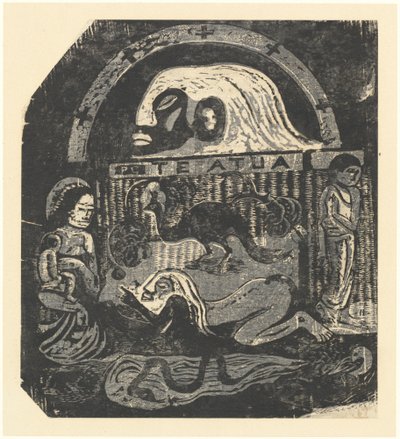 Te Atua Los Dioses Placa Pequeña, en o después de 1895 de Paul Gauguin