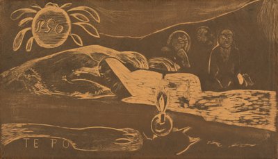 Te Po La Larga Noche, 1894-1895 de Paul Gauguin