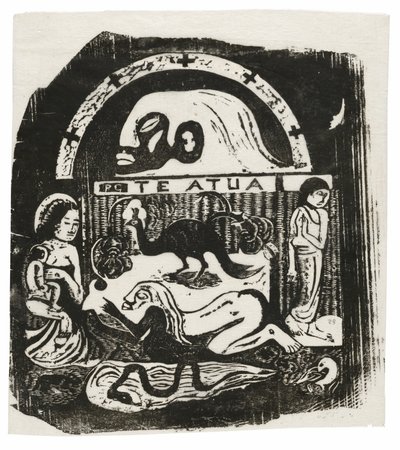 Te atua (El Dios), de la Suite de Grabados en Madera Tardíos de Paul Gauguin