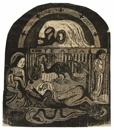 Te atua (El Dios), de la serie de grabados tardíos en madera de Paul Gauguin