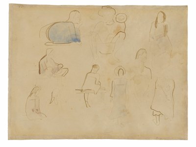 Diez estudios de figuras tahitianas de Paul Gauguin