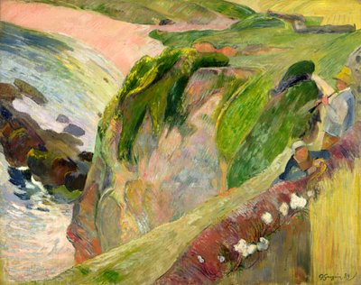 El flautista en el acantilado de Paul Gauguin