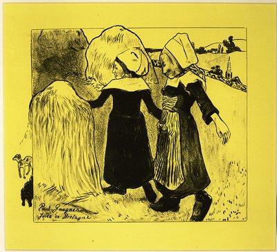 Las alegrías de Bretaña, de la Suite Volpini: Dessins lithographiques, 1889 de Paul Gauguin