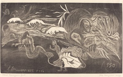 El universo es creado de Paul Gauguin