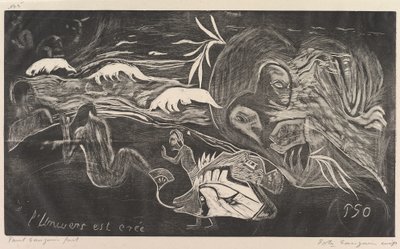El universo es creado, de Fragrance Noa Noa de Paul Gauguin
