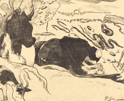 Las lavanderas, 1889 de Paul Gauguin