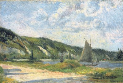 Los acantilados de La Bouille, 1884 de Paul Gauguin