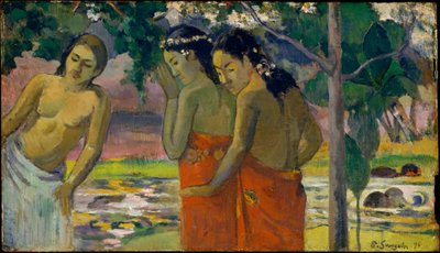 Tres mujeres tahitianas de Paul Gauguin