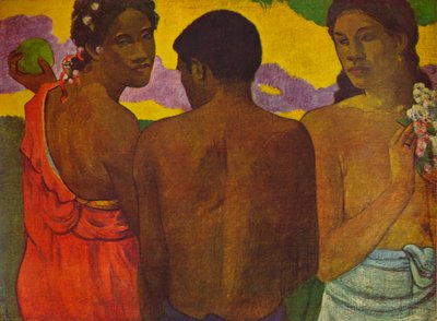 Tres tahitianos, 1899 de Paul Gauguin