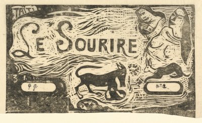 Página de título para Le Sourire, en o después de 1895 de Paul Gauguin
