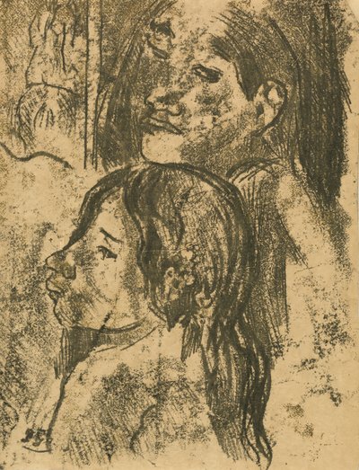 Dos marquesanos [recto] de Paul Gauguin