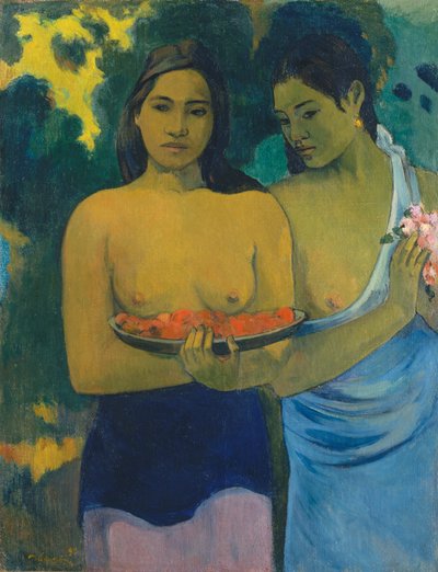 Dos mujeres tahitianas de Paul Gauguin