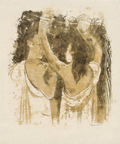 Dos tahitianos recogiendo fruta de Paul Gauguin