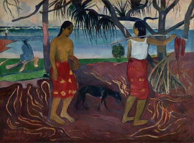 Bajo el Pandanus de Paul Gauguin