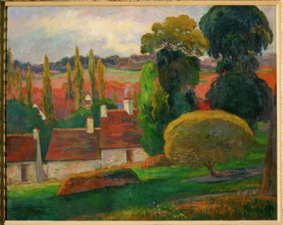 Una granja en Bretaña de Paul Gauguin