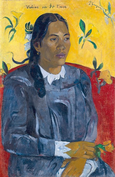 Vahine no te Tiare Mujer con una flor de Paul Gauguin
