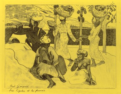 Suite Volpini: Los saltamontes y las hormigas (Les Cigales et les Fourmis) de Paul Gauguin
