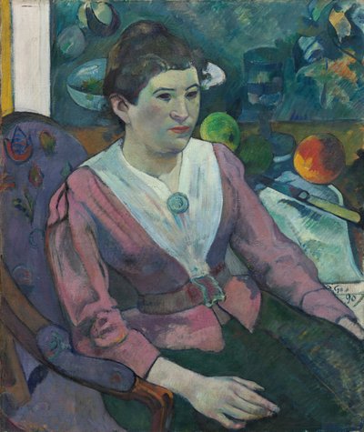 Mujer ante un bodegón de Cezanne de Paul Gauguin