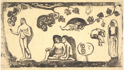 Mujeres, animales y follaje de Paul Gauguin