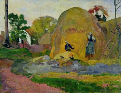 Pilas de heno amarillo, o Cosecha dorada, 1889 de Paul Gauguin