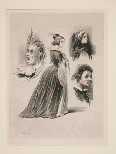 (HOJA DE DIBUJO.) de Paul Gavarni