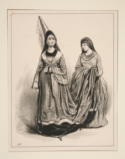 1400. Damas de París. de Paul Gavarni