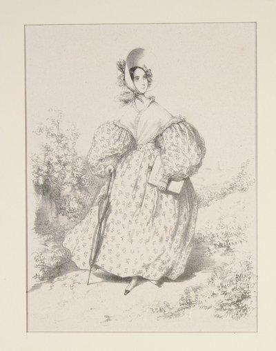 En el campo. Huillet 1835. Vestido de jaconas,... de Paul Gavarni