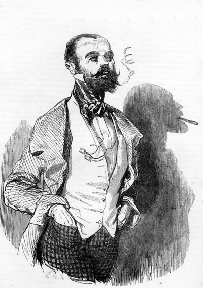 Un fumador de Paul Gavarni