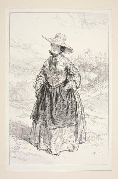 BURGUÉS. Traje de pueblo. de Paul Gavarni