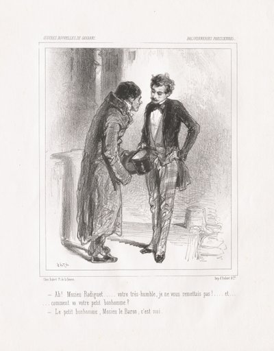 Baliverneries Parisiennes: ¡Ah! Monsieur Radiguet, 1847 de Paul Gavarni