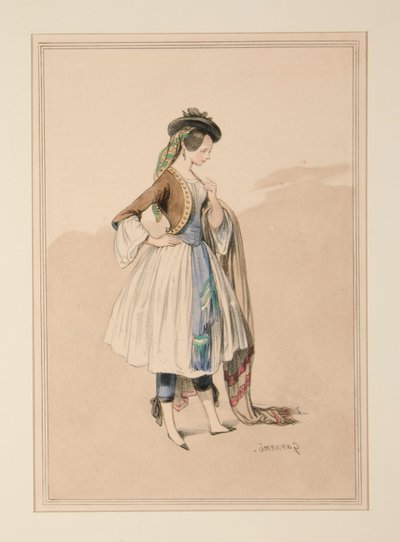TRAJES DE GAVARNI, ejecutados por Moreau, de Paul Gavarni