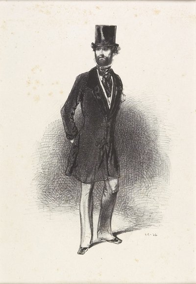 Traje de invierno, por Humann, 1846 de Paul Gavarni