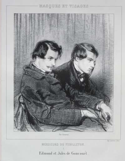 Edmond y Jules de Goncourt de Paul Gavarni