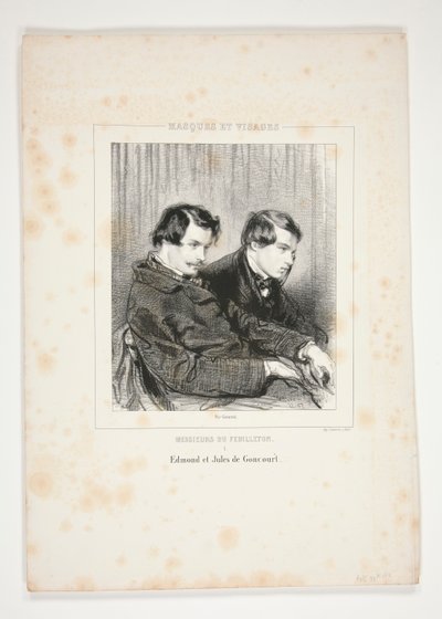 Edmond y Jules de Goncourt de Paul Gavarni