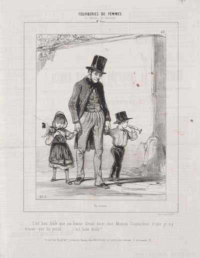 Fourberies de Femmes: En matière de sentiment, 1842 de Paul Gavarni