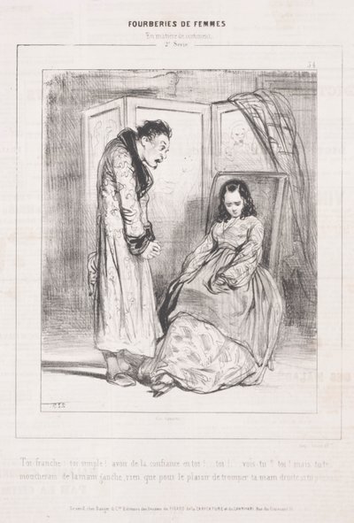 Fourberies de Femmes: En materia de sentimiento, 1842 de Paul Gavarni