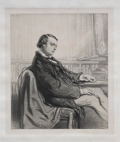 Caballeros de la Prensa: Théodore de Banville, 1853 de Paul Gavarni