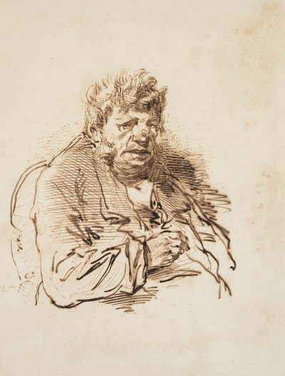 Cabeza de un anciano, 1858 de Paul Gavarni